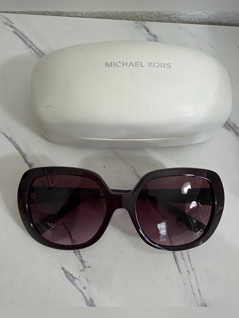 Michael Kors Women's MK2135 Calasbasas Oversized Dark Purple Gradient Sunglass